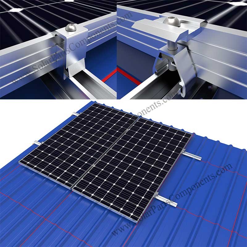 trapezoidal sheet metal rail for solar panel