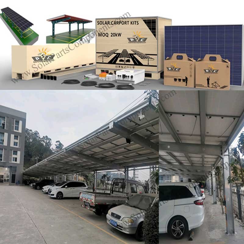 Galvanized steel solar carport kits
