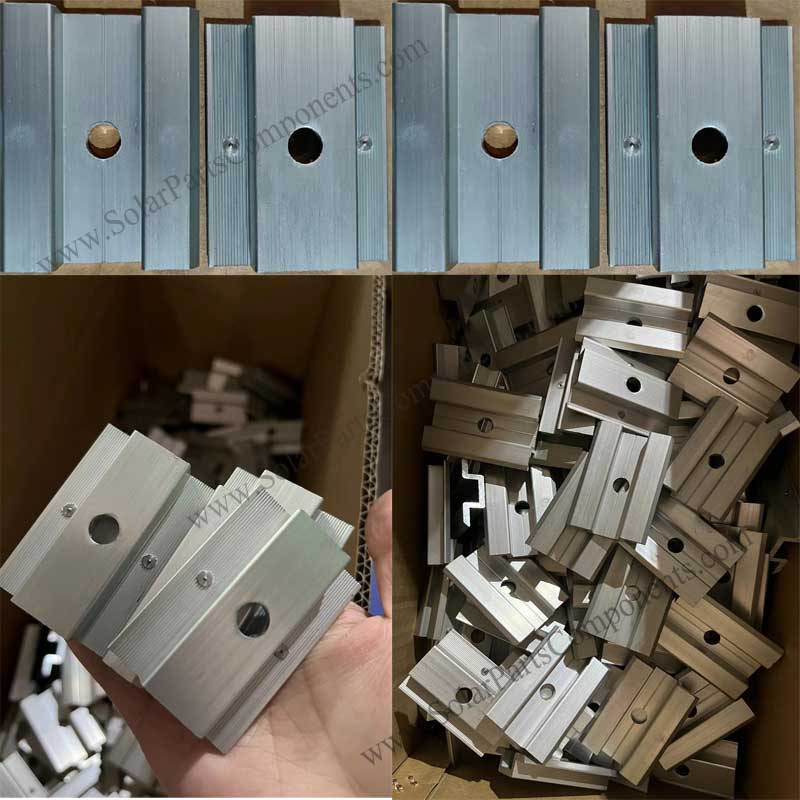 Solar panel mid clamps with earth pins