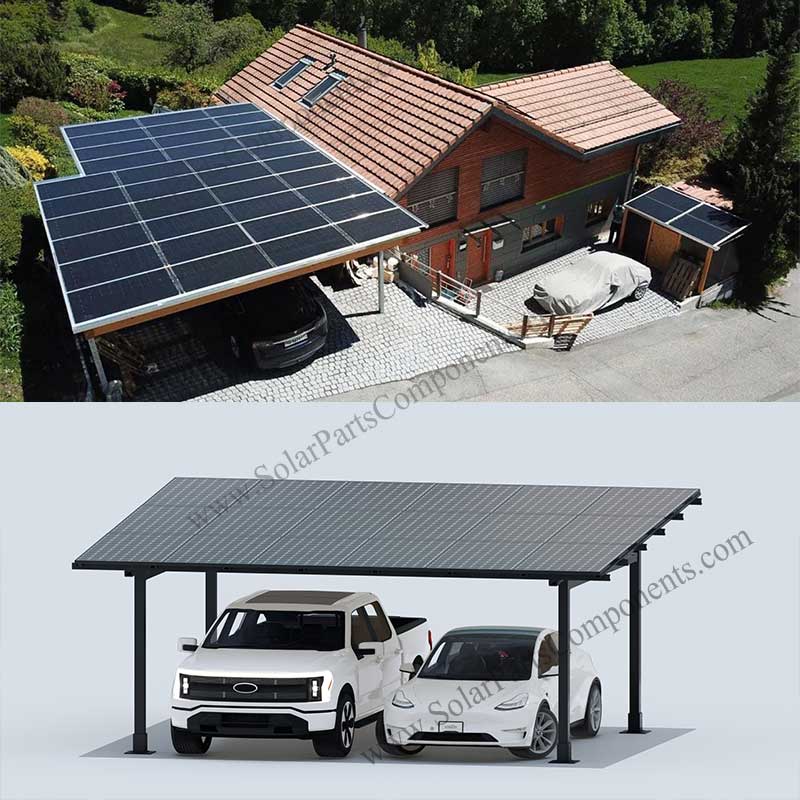 Solar waterproof pergola carport