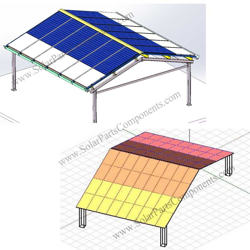 Two Directions Solar Pergola