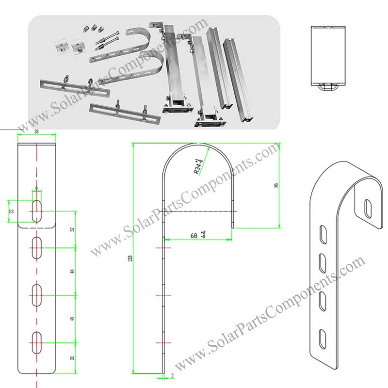 Balcony adjustable system components