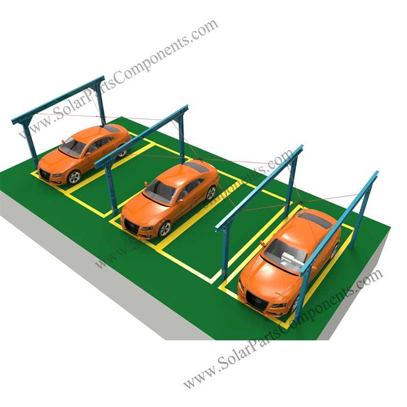 Four poles waterproof solar carport