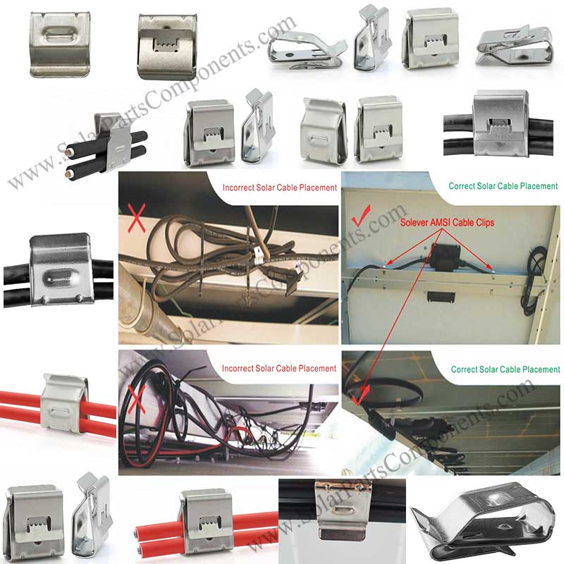 Solar cable clips