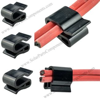 Plastic cable clips for solar manufacture