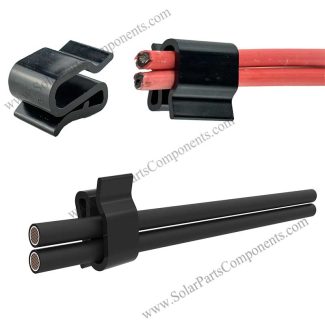 Plastic cable clip for solar manufacture