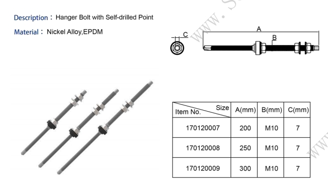 solar hanger bolt Supplier
