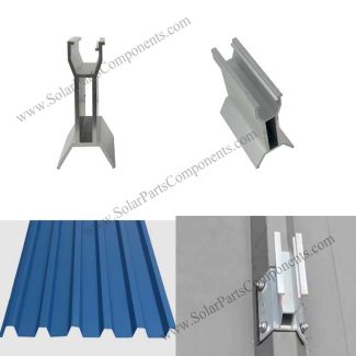 PV rib clamps for trapezoidal roof