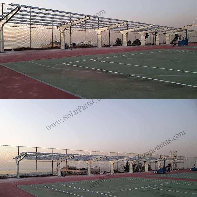 galvanized steel solar carport project for packing