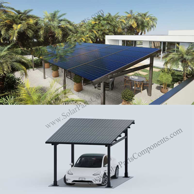 waterproof solar pergolas carport for home