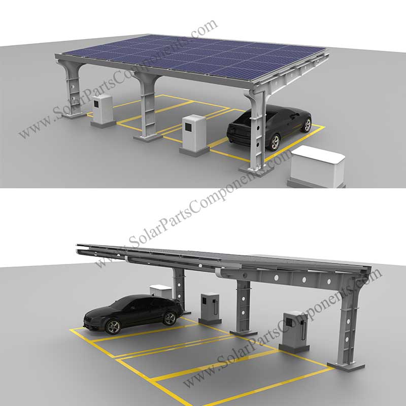 waterproof steel solar carport for electric bicycles, scooters and cars