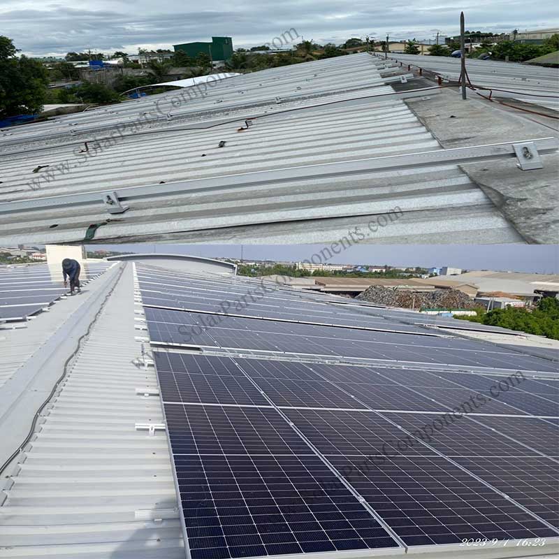 L foot solar mounting project for EPC