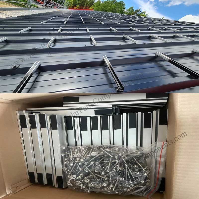 Metal Roof Solar Rail aluminum rail factory