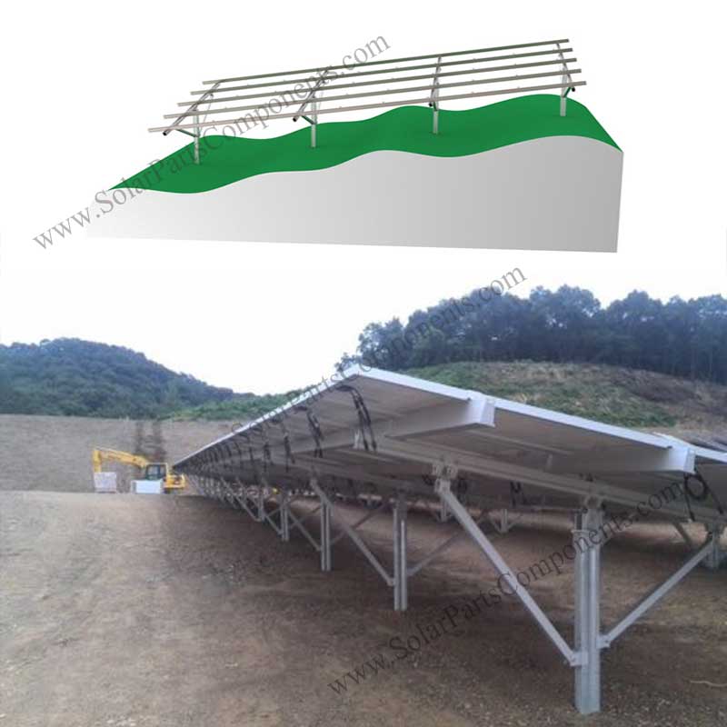 Solar Pillar Ground project for slope ground