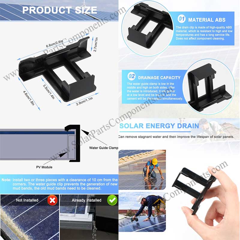 Water Drainage Clips for Solar