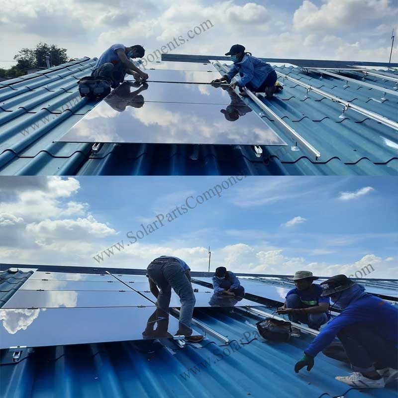 hanger bolt with L foot mounting for solar metal roof