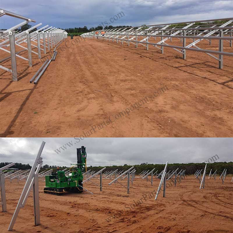 Solar Driven Pile Ground Mount project with 1.5MW