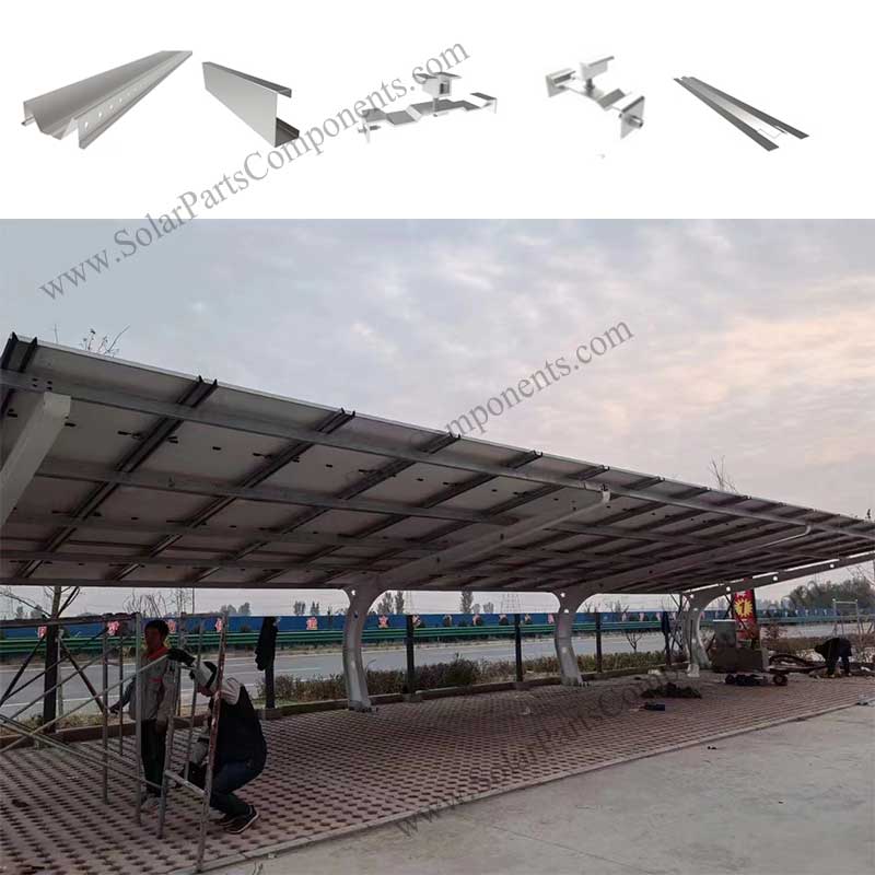 Waterproof steel solar carport