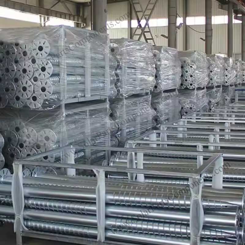 Flange solar ground screw