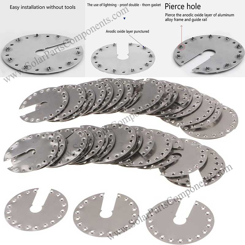 solar grounding earthing clips