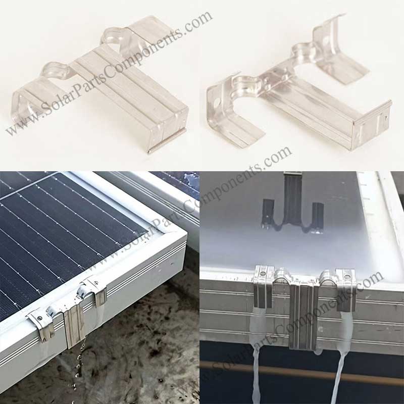 Solar water drain clamps