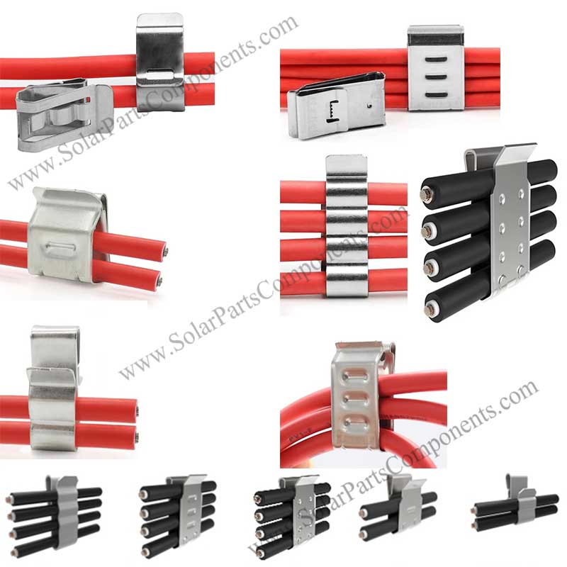 PV panel wire clip