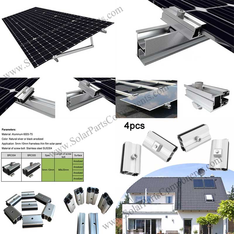 Thin film solar module clamp