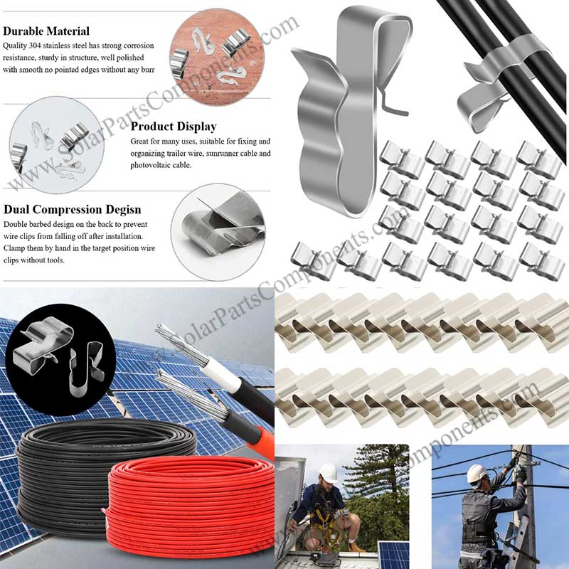 solar cable wire clip