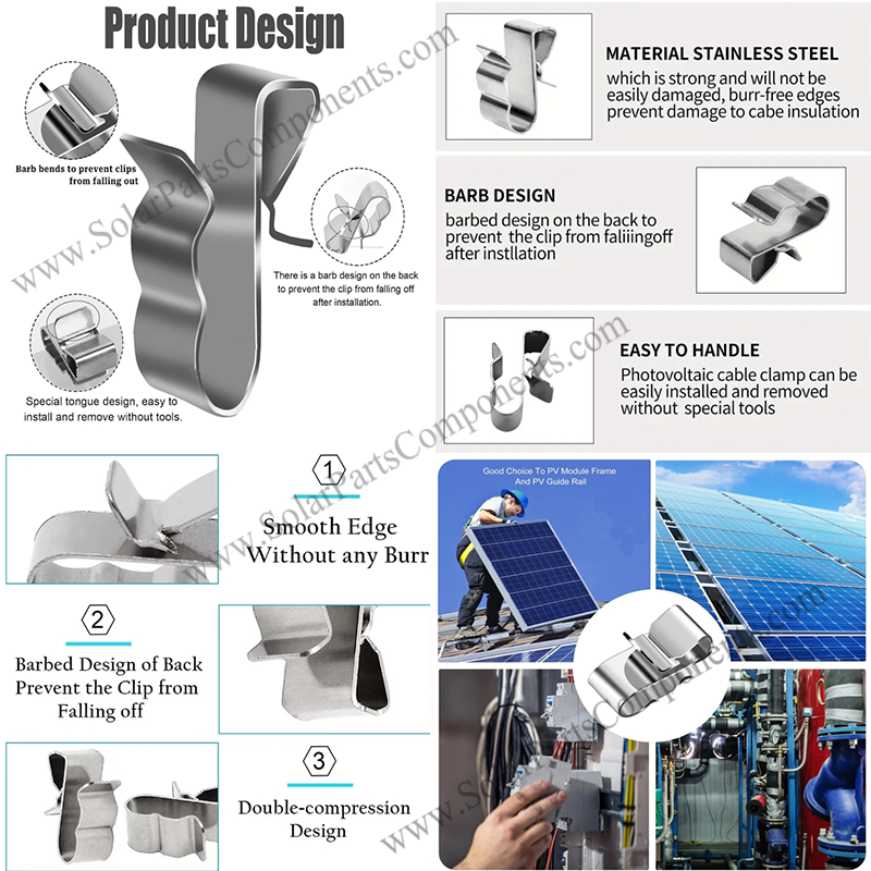 Wire clips for solar