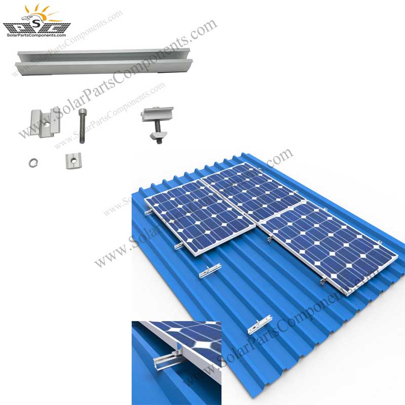 solar panel mounting system designed for metal roofs