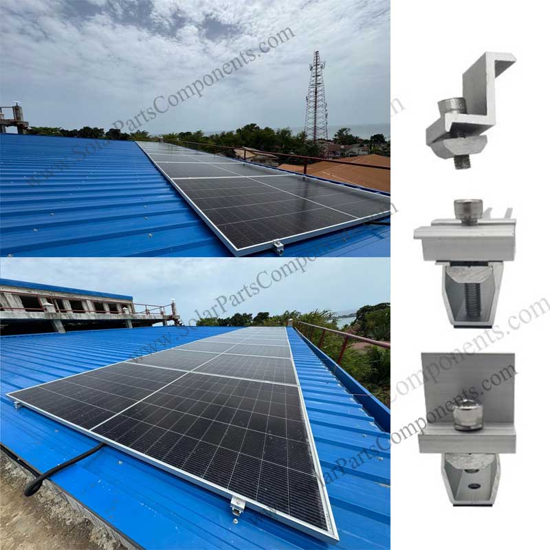 metal roof solar mount installation
