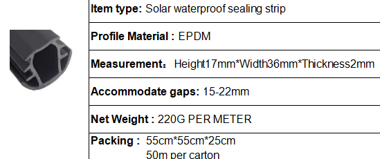 waterproof rubber seal strip waterproof rubber seal strip solar