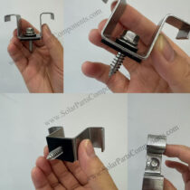 Rubber pad for solar panel mounting