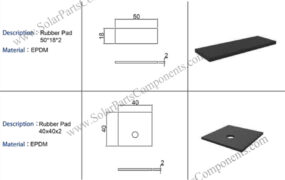 EPDM rubber pad for solar installation system solar system EPDM rubber pad