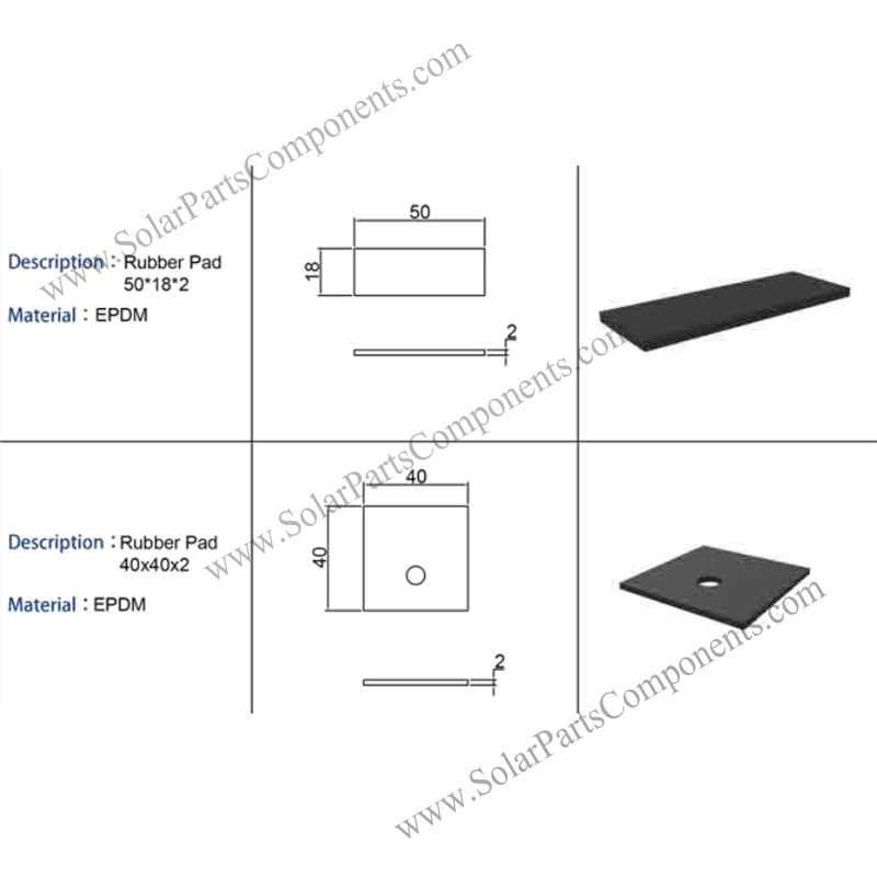 solar system EPDM rubber pad