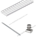 Wire mesh cable tray for solar mounting systems