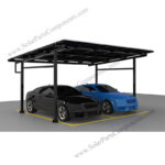 Portal frame solar carport