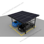 double column solar carport